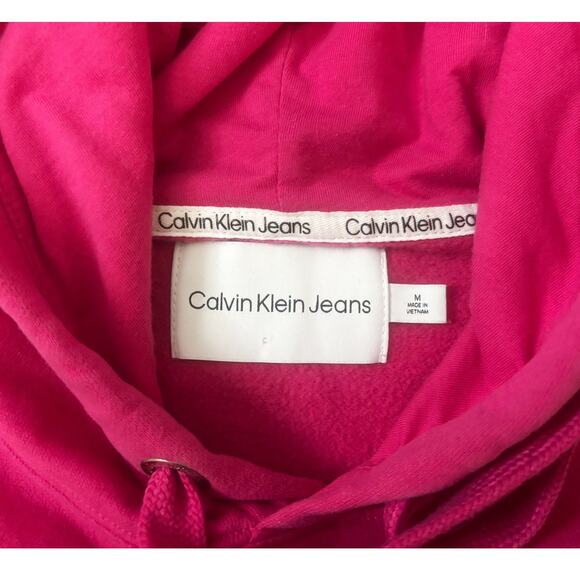 Calvin Klein Jeans Pink CK Logo Hoodie Womens Size M - Picture 2 of 7